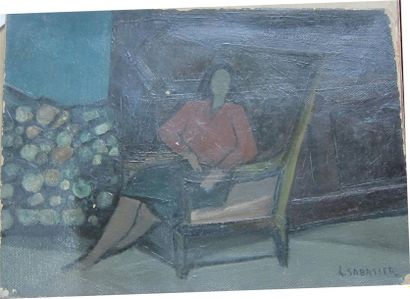 null Léon SABATIER (1891 - 1965)

Femme au fauteuil, 

Huile sur toile, signée en...