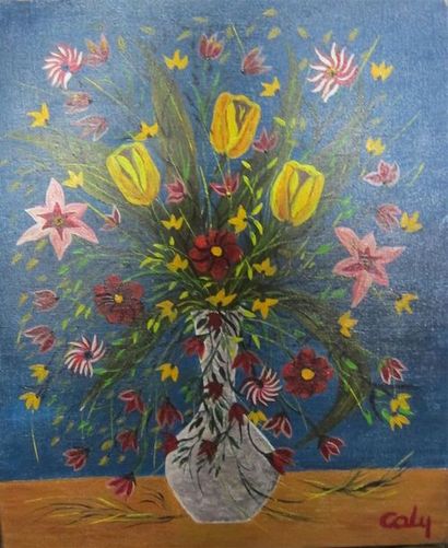 null Odette CALY (1914 Paris-1993)

"Les tulipes jaunes"

Huile sur toile, signée...
