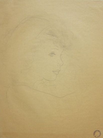 null Mariette LYDIS (1894-1970)

-"Portait d'Alicia Mones-Ruiz"

Crayon sur papier,...