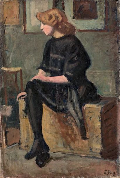 Jean PUY (1876-1960) 
Yannick, 1909
Huile sur toile, signée en bas à droite.
65 x...