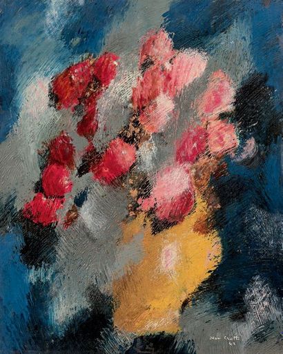 Jean CROTTI (1878-1958) 
Bouquet de fleurs, 1943
Huile sur toile, signée et datée...