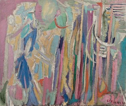 André LANSKOY (1902-1976) 
Composition,1968
Huile sur toile, signée et datée 68 en...