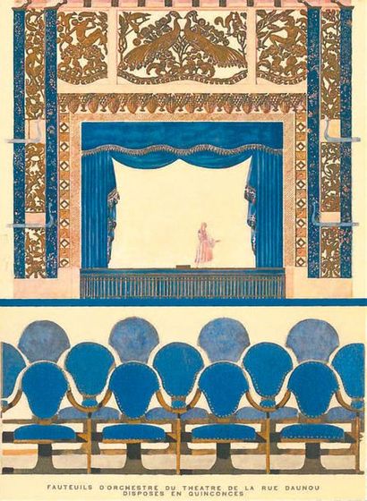 Armand-Albert RATEAU (1882-1938) - LANVIN DÉCORATION 
Suites de deux et cinq fauteuils...