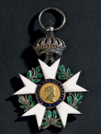 null Croix de chevalier de l'ordre de la Légion d'honneur en argent, émaillée, deuxième...