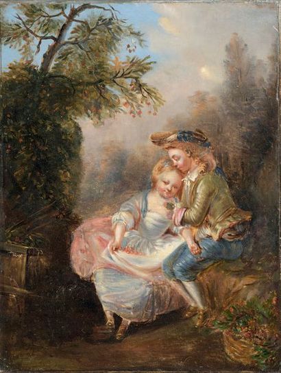 ÉCOLE FRANÇAISE du XIXe siècle, dans le goût de François BOUCHER