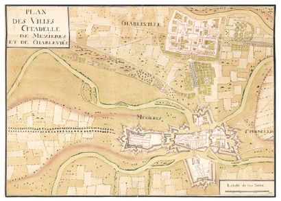 Plan des villes citadelle de Mezieres et...