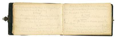 BARBEY D'AUREVILLY Jules 
Petit carnet intime contient des notes autographes. 51...