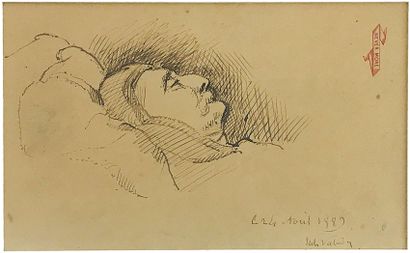 [BARBEY D'AUREVILLY Jules.]- VALADON Jules [Paris, 1826 - id., 1900], peintre français...