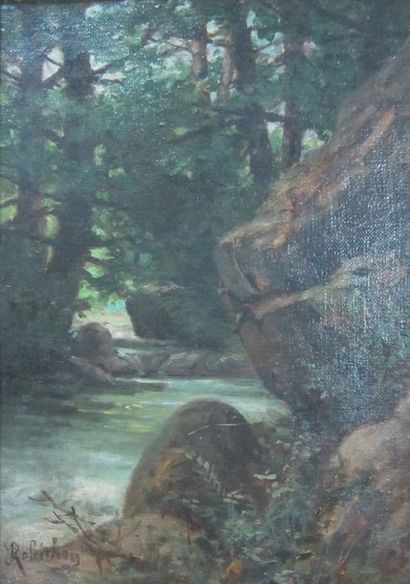 null Jules Paul Victor ROBICHON (1839-1910)

Rivière en forêt,

Huile sur toile,...