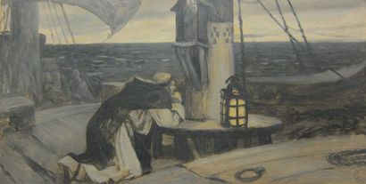null Auguste-François GORGUET (1862-1927)

"Moine en prière sur un navire"

Huile...