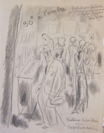 null Lot de dessins dont :

- Gus BOFA (1883-1968)

"Malaise de circonstance, l'exposition...
