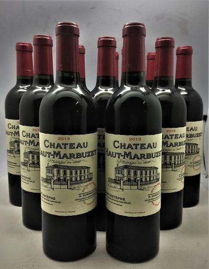 null 12 bouteilles de Château Haut-Marbuzet Saint-Estèphe 2013, en caisse bois d'origine.
2...