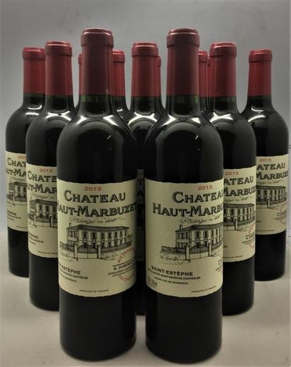 null 12 bouteilles de Château Haut-Marbuzet Saint-Estèphe 2013, en caisse bois d'origine.
1...