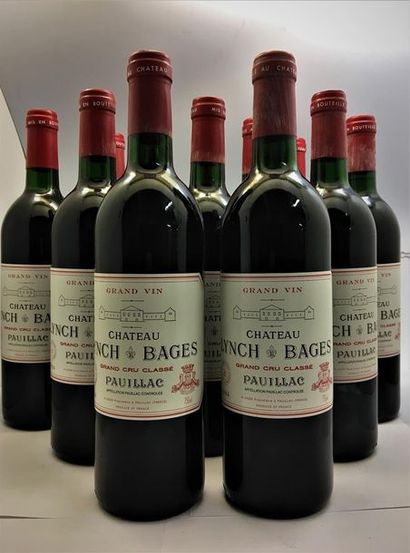 null 12 bouteilles de Château Lynch-Bages, Grand Cru Classé, Pauillac 1984, en caisse...