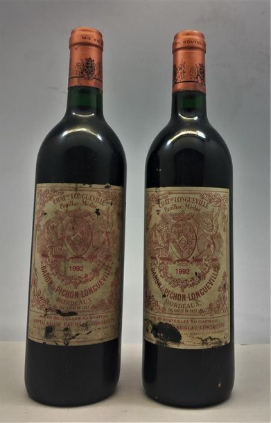 null 2 bouteilles de Château Longueville au Baron de Pichon-Longueville, Cru Classé...