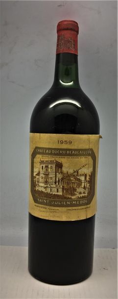 null 1 magnum de Château Ducru-Beaucaillou Saint-Julien 1959.
Base goulot, étiquette...