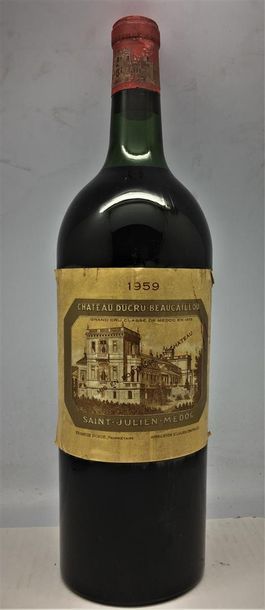 null 1 magnum de Château Ducru-Beaucaillou Saint-Julien 1959.
Haute épaule, étiquette...