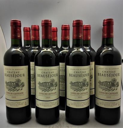 null 11 bouteilles de Château Beauséjour Côtes de Castillon 2005.
3 étiquettes sales...