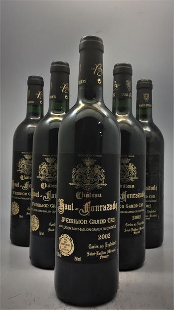 null 6 bouteilles de Château Haut-Fonrazade Saint-Émilion Grand Cru 2002.
1 étiquette...