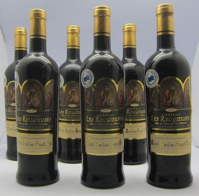 null 6 bouteilles de Château Les Religieuses Saint-Émilion Grand Cru 2000.
Très légers...