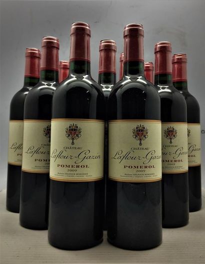 null 12 bouteilles de Château Lafleur-Gazin Pomerol 2009, en caisse bois d'origine.
12...