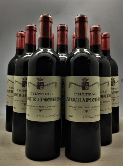 null 12 bouteilles de Château Latour à Pomerol Pomerol 2006, en caisse bois d'origine.
12...