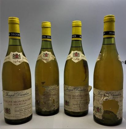 null 5 bouteilles de Joseph Drouhin dont 3 Puligny-Montrachet Les Pucelles 1984 et...