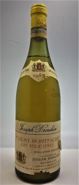 null 5 bouteilles de Joseph Drouhin dont 3 Puligny-Montrachet Les Pucelles 1984 et...