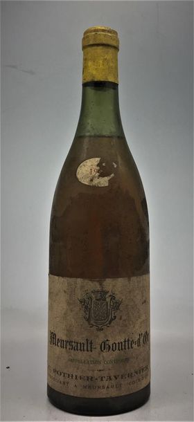 null 1 bouteille de G. Pothier-Tavernier Meursault Goutte d'or 19..
(en partie arrachée).
5...