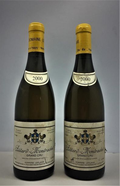 null 2 bouteilles du Domaine Leflaive Bâtard-Montrachet Grand Cru 2000.
1 étiquette...