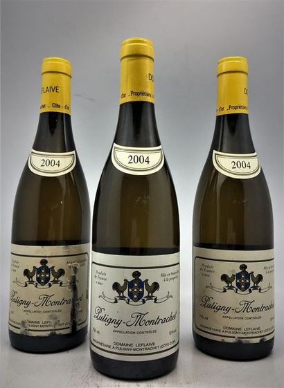 null 3 bouteilles du Domaine Leflaive Puligny-Montrachet 2004.
1 étiquette très abîmée...