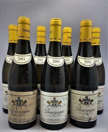 null 7 bouteilles du Domaine Leflaive Bourgogne dont 3 du millésime 2005 (accrocs...