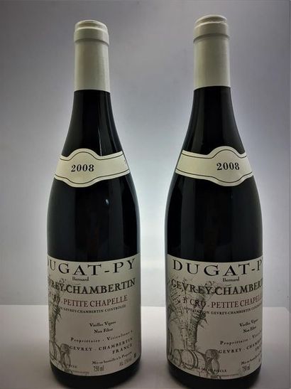 null 2 bouteilles du Domaine Bernard Dugat-Py Gevrey-Chambertin 1er Cru Petite Chapelle...