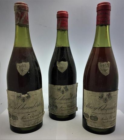 null 3 bouteilles de la Maison Thomas Bassot Mazy-Chambertin 1955.
5-6 cm, étiquettes...