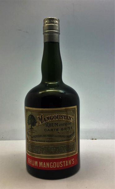 null 1 bouteille de Mangoustan's Rhum Carte Grise.
9 cm, étiquette sale légèrement...