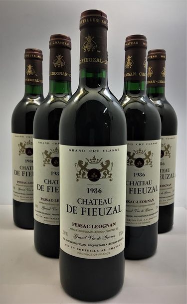 null 6 bouteilles de Château de Fieuzal Pessac-Léognan Grand Cru Classé 1986, en...
