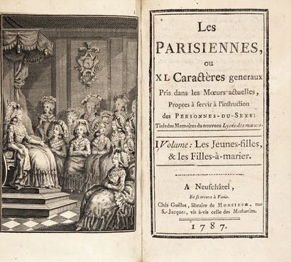 RETIF DE LA BRETONNE (Nicolas-Edmé). Les Parisiennes ou XL. Caractères generaux Pris...