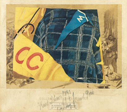Kurt SCHWITTERS (1887-1949) For my friend Peri, 1941
Dessin Merz - collage, papier...