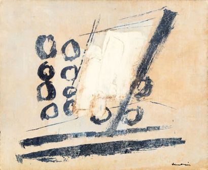 Jean FAUTRIER (1898-1964) Les dominos
Procédé AEPLY sur toile avec rehaut non autographes...