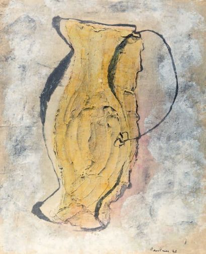 Jean FAUTRIER (1898-1964) La cruche blanche
Procédé AEPLY sur toile avec rehaut non...