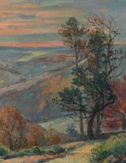 Armand GUILLAUMIN (1841-1927) Le Puy Barriou en automne, Crozant vers 1900
Huile...