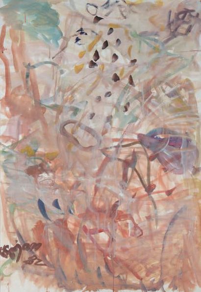 Aurel COJAN (1914-2005) Composition abstraite en rose
Gouache sur papier, signée...