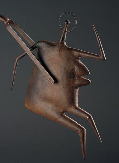 Philippe HIQUILY (1925-2013) La claudinette, 1984-2007
Sculpture en fer martelé rouille,...
