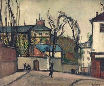 Maurice SAVIN (1894-1973) Rue animée (Montmartre)
Huile sur toile, signée en bas...
