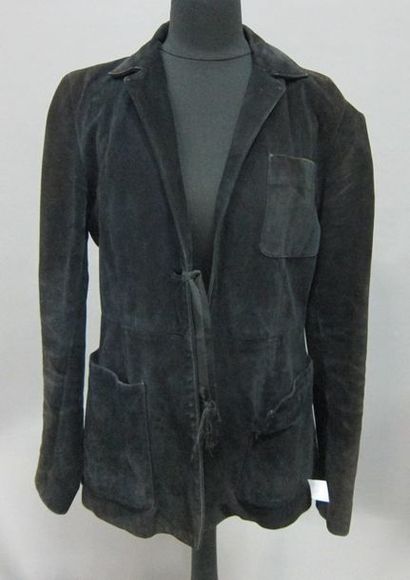 null DKNY, NATAN : Lot composé d'une veste en croûte de porc noire, col châle cranté,...