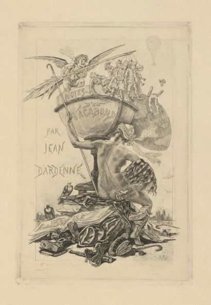 Félicien Rops (1833-1898) Notes d'un vagabond. 1887. Héliogravure retouchée au vernis...