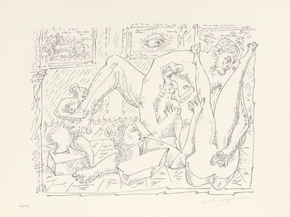 André MASSON (1896-1987) Mythologie sexuelle. Lithographie. Format de l'album: 600...