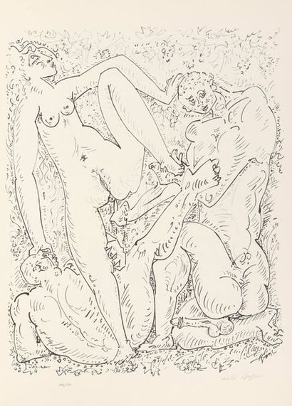 André MASSON (1896-1987) Mythologie sexuelle. Lithographie. Format de l'album: 600...