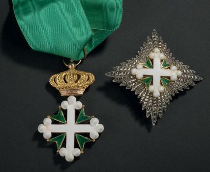 null Ensemble de commandeur de l'ordre de Saints-Maurice-et-Lazare:
- Croix en or,...