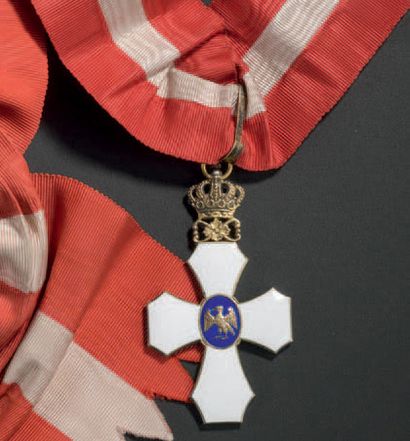 null Croix de grand chevalier de l'ordre du Faucon d'Islande, 1er type, en vermeil,...